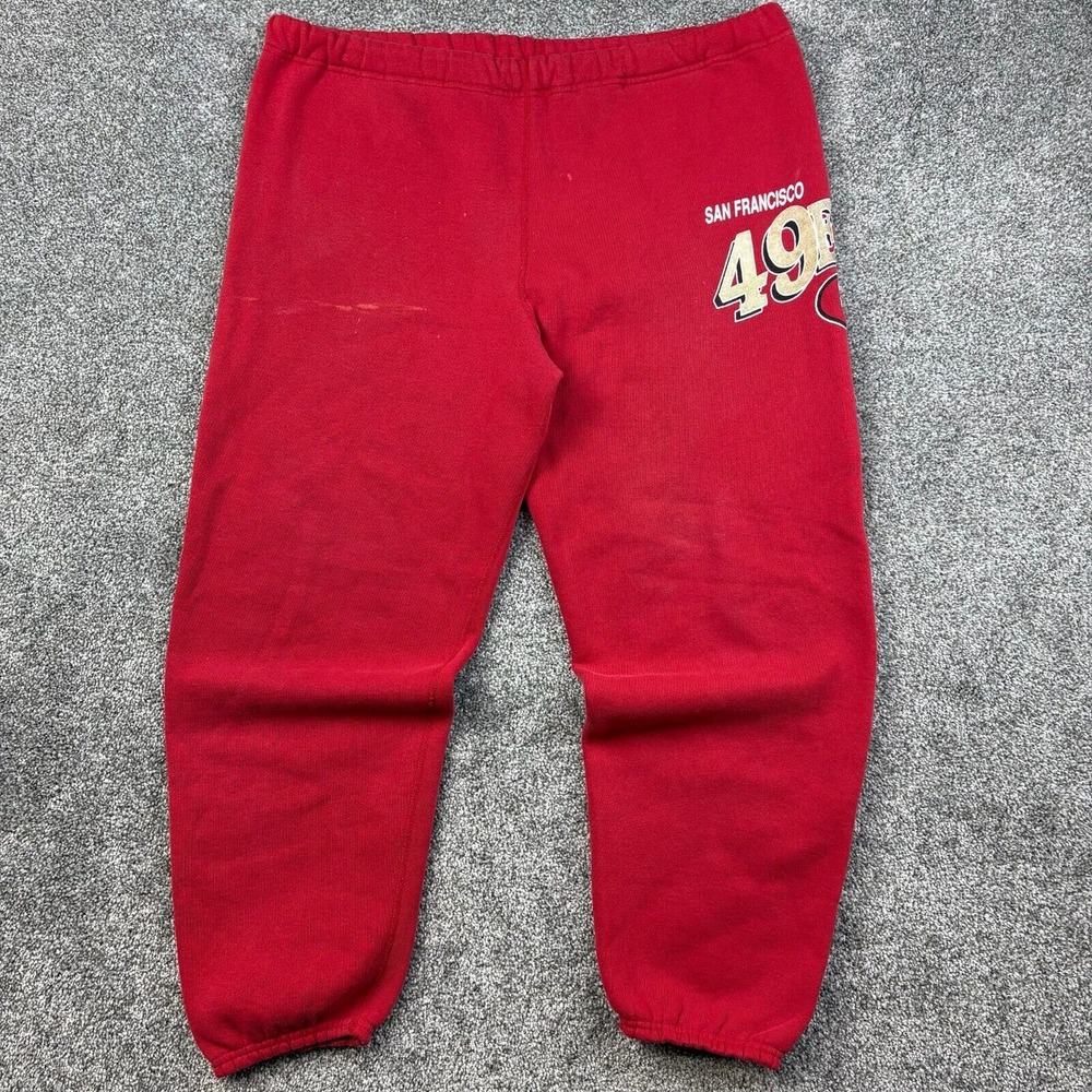 Vintage San Francisco‎ 49ers Sweatpants Mens XL Red Logo 7 Football Baggy USA